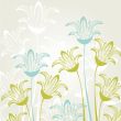 Vintage card with hand drawn flowers