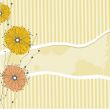 Vintage card with hand drawn flowers