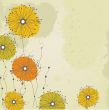 Vintage card with hand drawn flowers