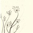 Vintage card with hand drawn flowers