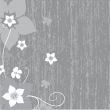 Vintage card with hand drawn flowers