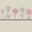 Vintage card with hand drawn flowers
