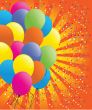 background with multicolored balloons