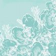 Vintage card with hand drawn flowers