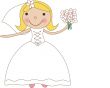 Fiance in the wind. Pretty lady in a flying wedding dress