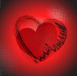 Vector background with vintage heart