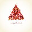 Christmas background with Christmas tree, vector illustration.