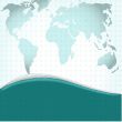 Image of a vector world map with a colorful blue background.