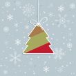 Christmas background with Christmas tree, vector illustration.