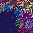 Colorful vector fireworks