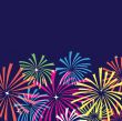 Colorful vector fireworks