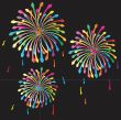 Colorful vector fireworks