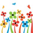 Floral card with butterflies