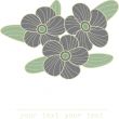 Vintage card with hand drawn flowers