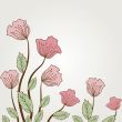 Vintage card with hand drawn flowers