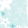 Vintage card with hand drawn flowers