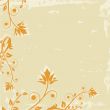 Vintage card with hand drawn flowers