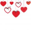 Cute vector background with vintage hearts