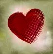 Cute vector background with vintage hearts