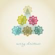 Christmas background with Christmas tree, vector illustration.