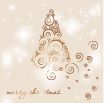 Christmas background with Christmas tree, vector illustration.