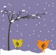 Christmas card with holiday elements.