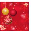 Christmas card with holiday elements.