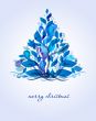 Christmas background with Christmas tree, vector illustration.