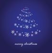 Christmas background with Christmas tree, vector illustration.