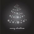 Christmas background with Christmas tree, vector illustration.