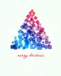 Christmas background with Christmas tree, vector illustration.