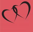 Cute vector background with vintage hearts