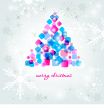Christmas background with Christmas tree, vector illustration.