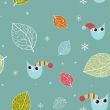 Vintage seamless background with birds