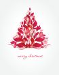 Christmas background with Christmas tree, vector illustration.
