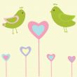 Cute vector background with vintage hearts