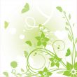 Floral card with butterflies