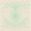 Cute vector background with vintage hearts