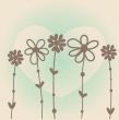Vintage card with hand drawn flowers