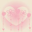 Vintage card with hand drawn flowers