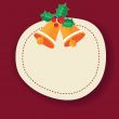 Christmas background with holly berry leaves on dark green background