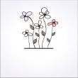 Vintage card with hand drawn flowers