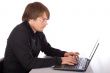 Man working on a laptop