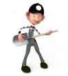 3d boy working.