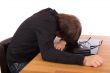 Business man sleep on his laptop