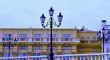 lantern on the background of the building