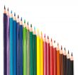 Colour pencils isolated on white background 