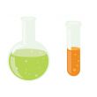 Chemistry laboratory bottles.