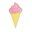 soft serve ice cream isolated on white background