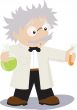 funny cartoon scientist